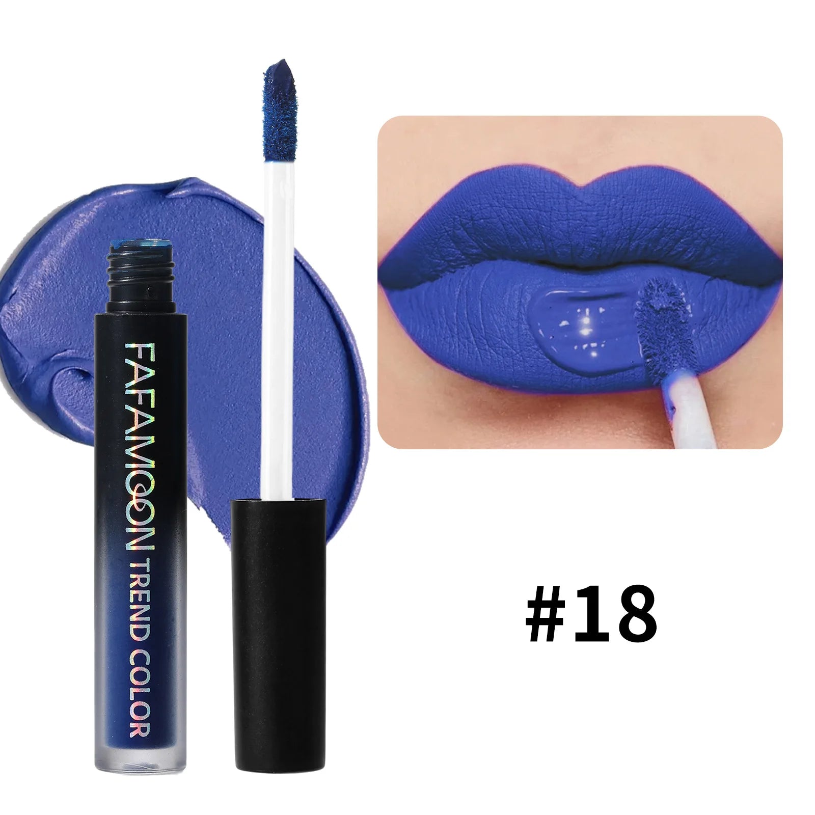 Non Stick Cup Liquid Lipstick 18 Colors Nude Pigment Lasting Lip Gloss Matte Finish Resistant To Fading Waterproof Lip Cosmetics