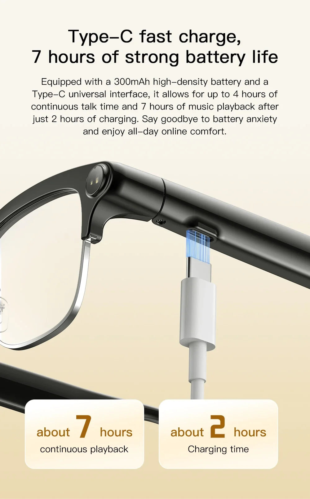 AI Smart Glasses 800W HD Camera Real-Time Translation Voice Assistant Bluetooth Wearable 2GB RAM 300MAH Smart Glasses Men Women