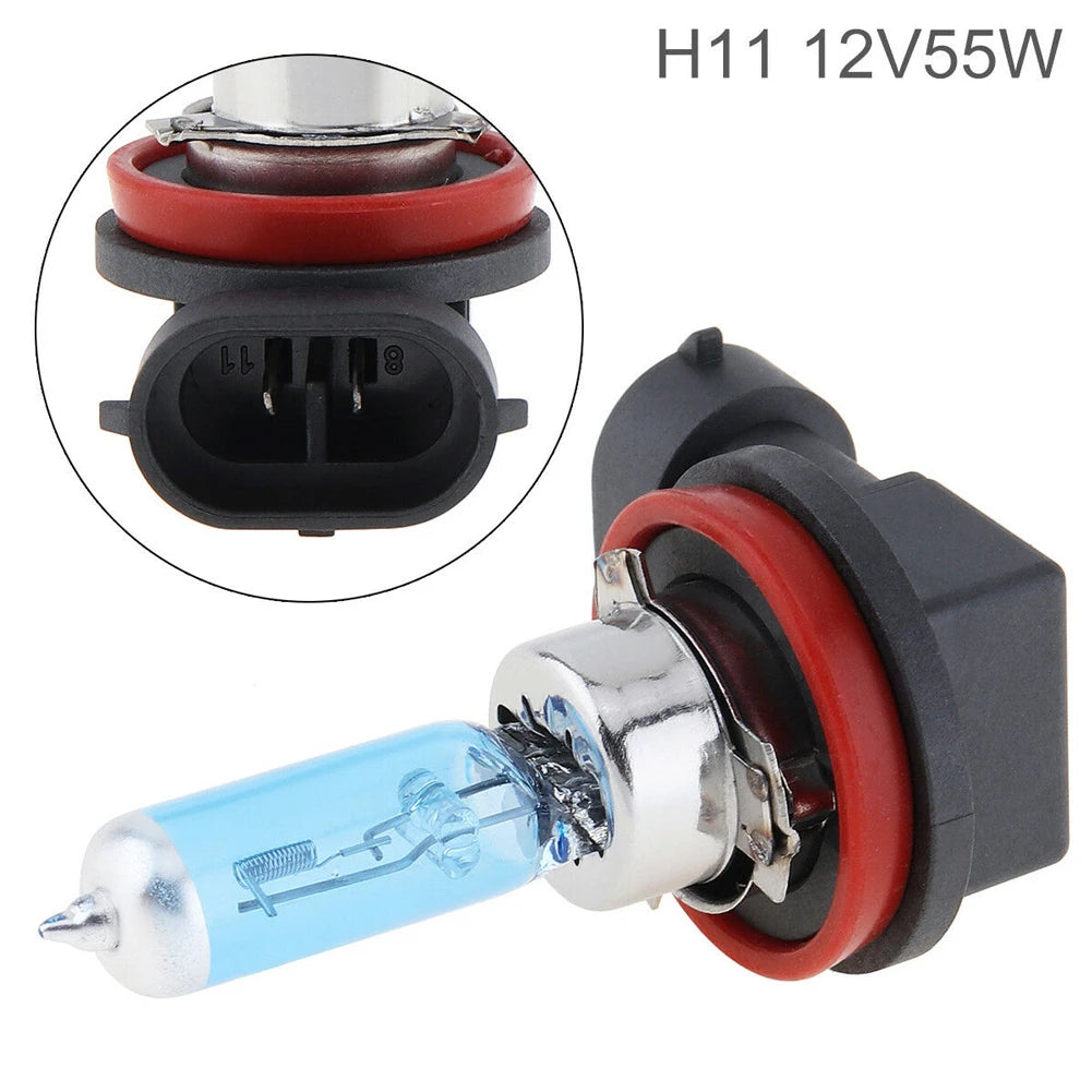 H11 Halogen Light 12V,55W,5000K Headlamp Bulb White Effect Lamp Car Xenon Lamp Headlight Fog Bulb Car Lights Fog Light Bulbs 1pc