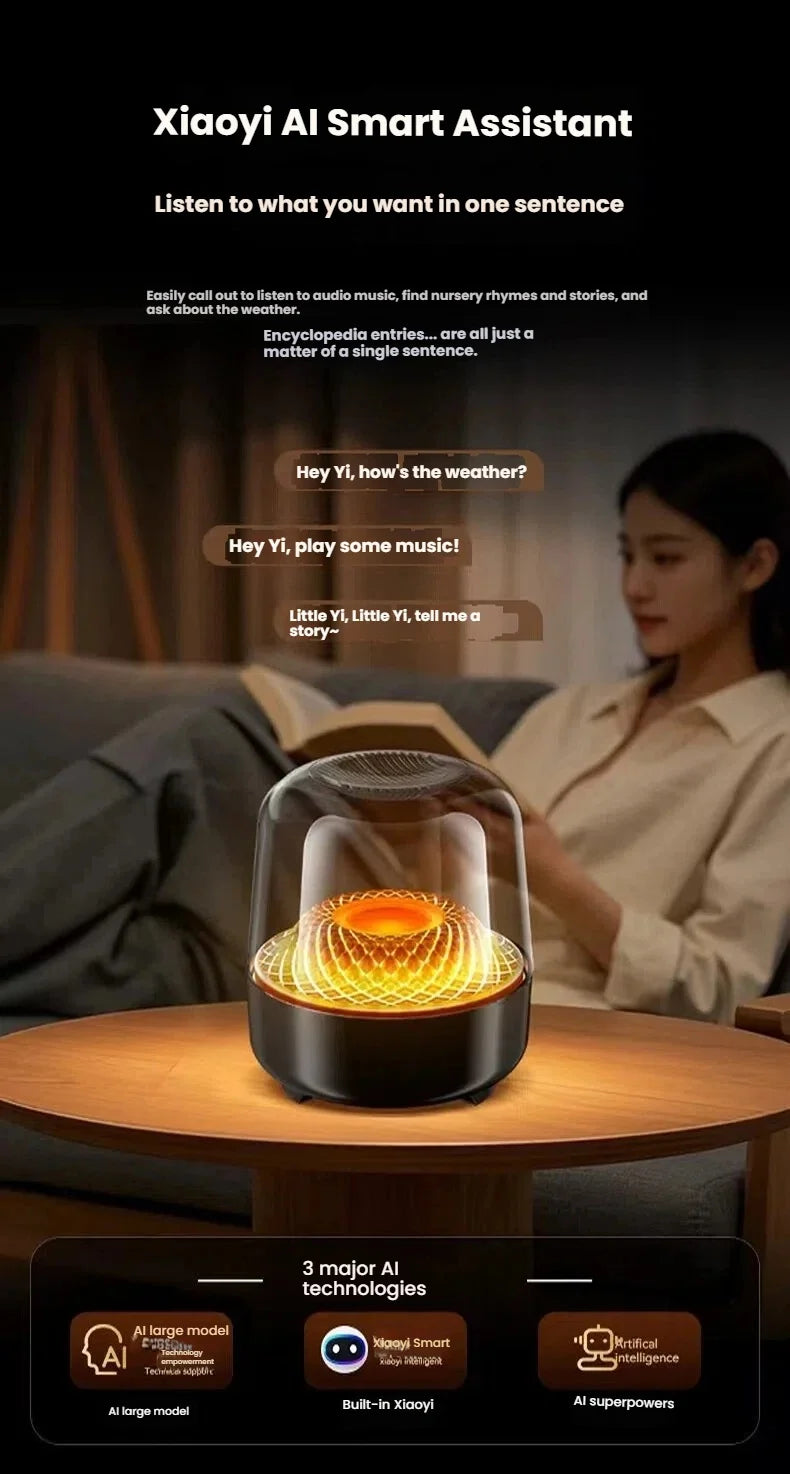 Bluetooth 5.3 HiFi Stereo Speaker Wireless Soundbar Subwoofer with Breathing Light Portable Home Theater Audio