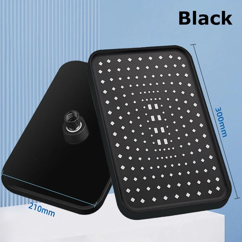 🔥🔥🔥Top spray showerhead 30cm Large Size High Pressure Overhead Rain Large Flow Booster Rain Shower Head 360° Rotation Water Saving