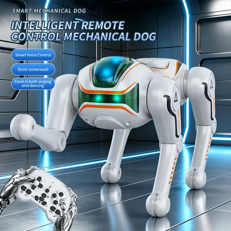 Intelligent AI machine dog dialogue programming remote control bionic dog cool special effects remote control robot toy gift