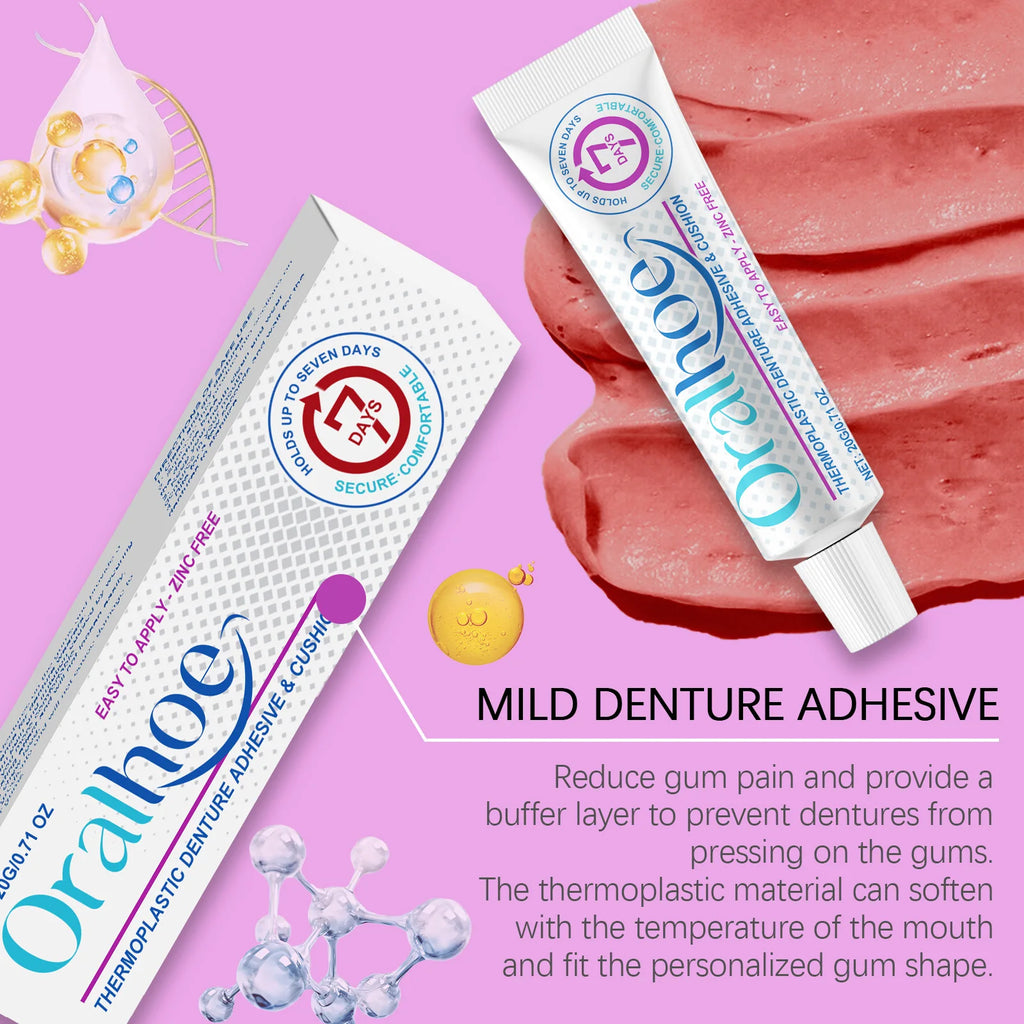 Thermoplastic Denture Adhesive Cushion Reduce Gum Pain Friction False Teeth Bonding Prosthesis Lasting Fixing Oral Care Products