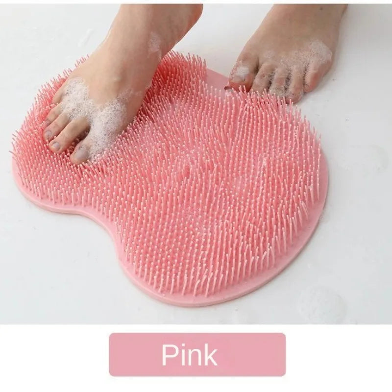 Exfoliating Foot Brush and Back Scrubber Anti-Slip Suction Cup - Deep Cleansing and Exfoliating
