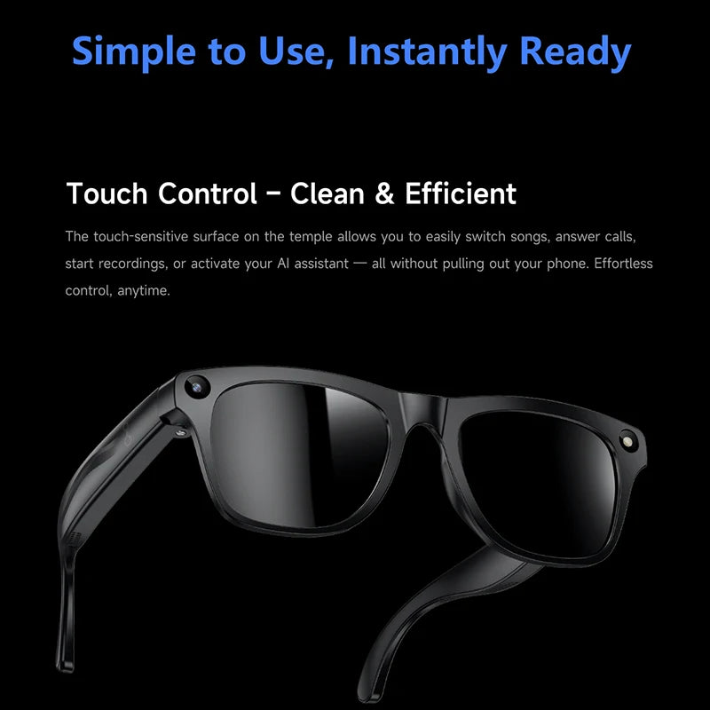 2026 New AI Smart Glasses Anti-Shake Photography AI Interaction Calling Listening to Music Translation Fashionable Smart Glasses
