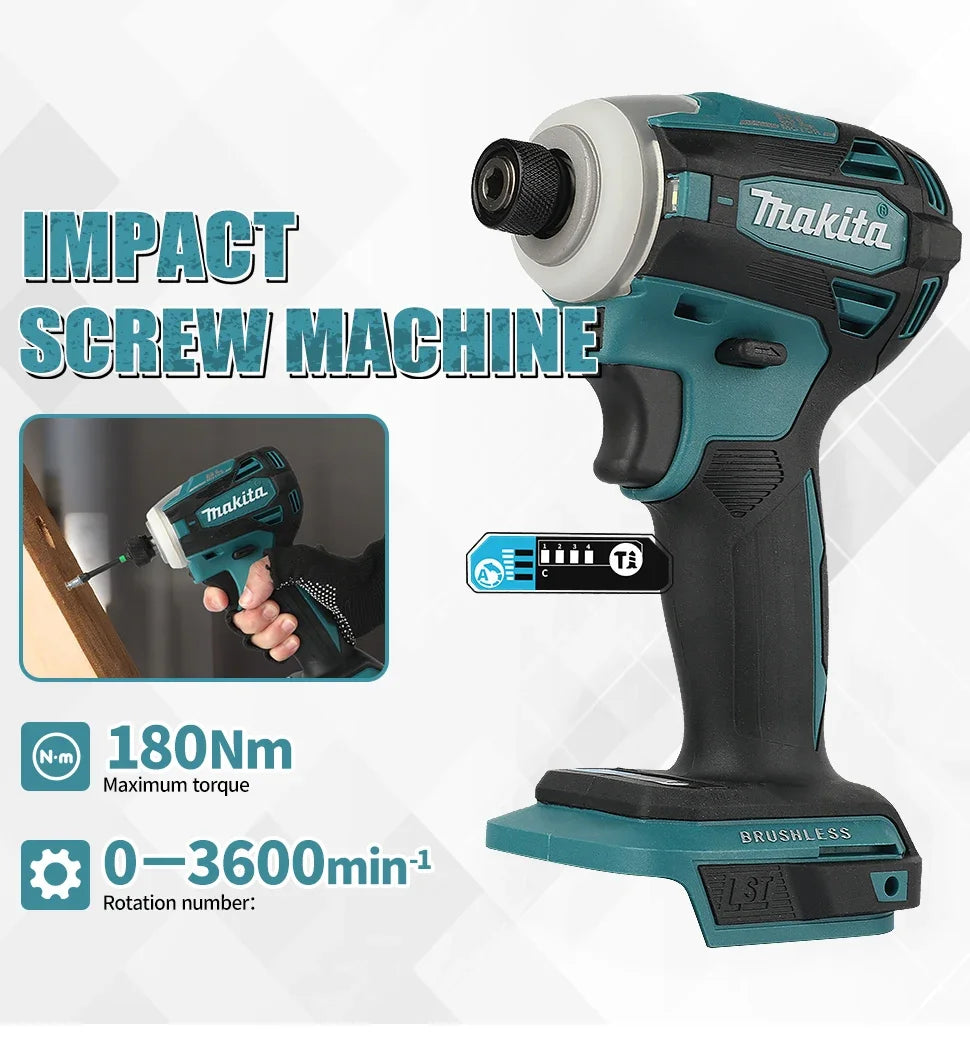 Makita DTD172 Professional Impact Driver 180N·m Max Torque Ideal For Heavy-duty Woodworking And Construction Projects tools