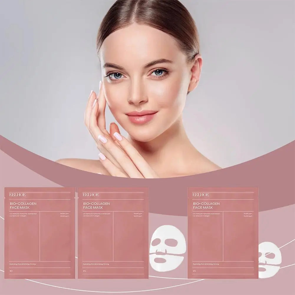 Bio-Collagen face Mask Hydrating Overnight Hydrogel Moisturizing Facial Mask VC Whitening Anti aging Skincare 1/2/5pcs