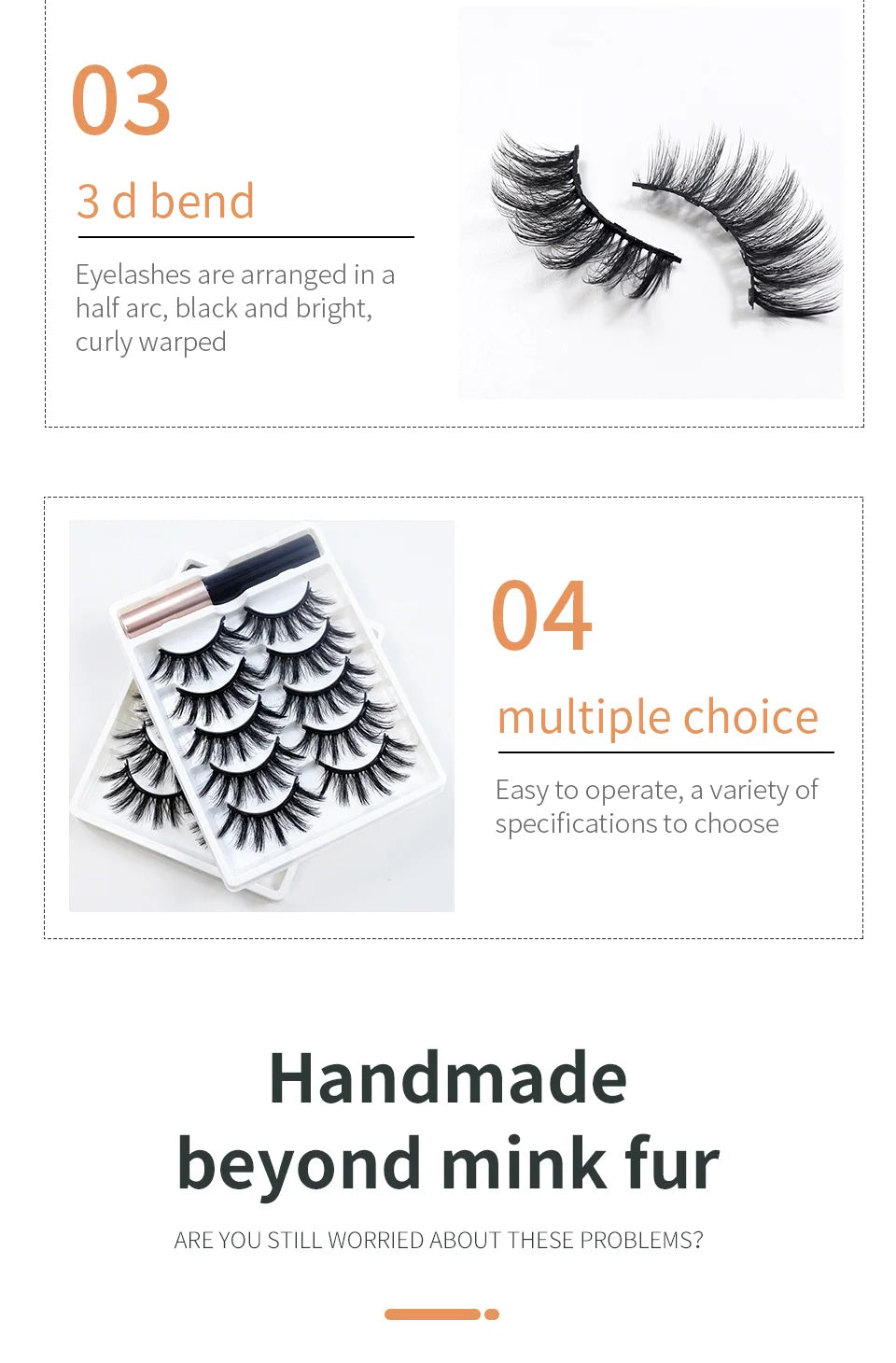 REDSIREN Natural Magnetic Lashes Makeup 1/5Pairs Reusable Magnetic  Eyelashes and Eyeliner Kit