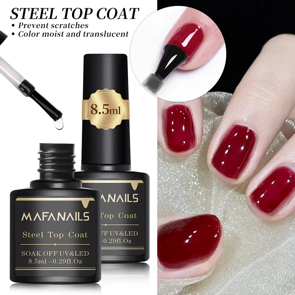 1bottle Matte Gel Top Coat - 8.5ML No Wipe Matte Top Coat UV Soak Off Nail Lamp Polish Finish Long Lasting Matte Nail Gel Polish