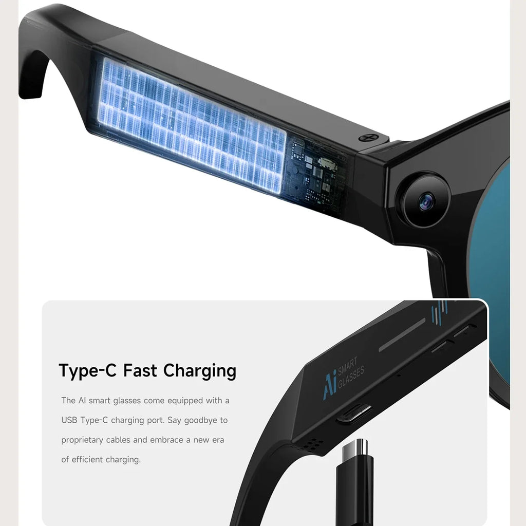 2026 New AI Smart Glasses for Photography And Video Intelligent Interactive Translation Feature Compatible with IOS And Android