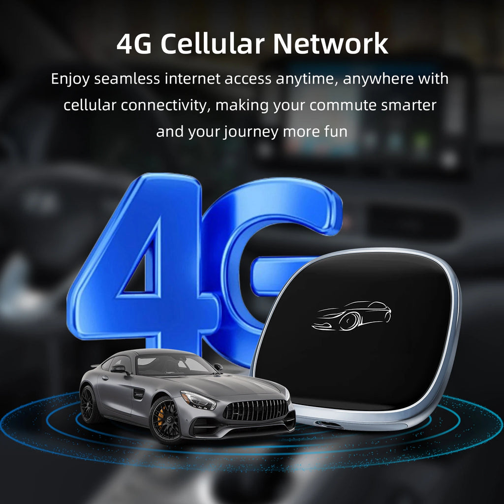 3-in-1 System Android 13 Car Video Ai Box for Wireless CarPlay Adapter/Android Auto, Ai Box Carplay with GPS, Bluetooth, Wifi