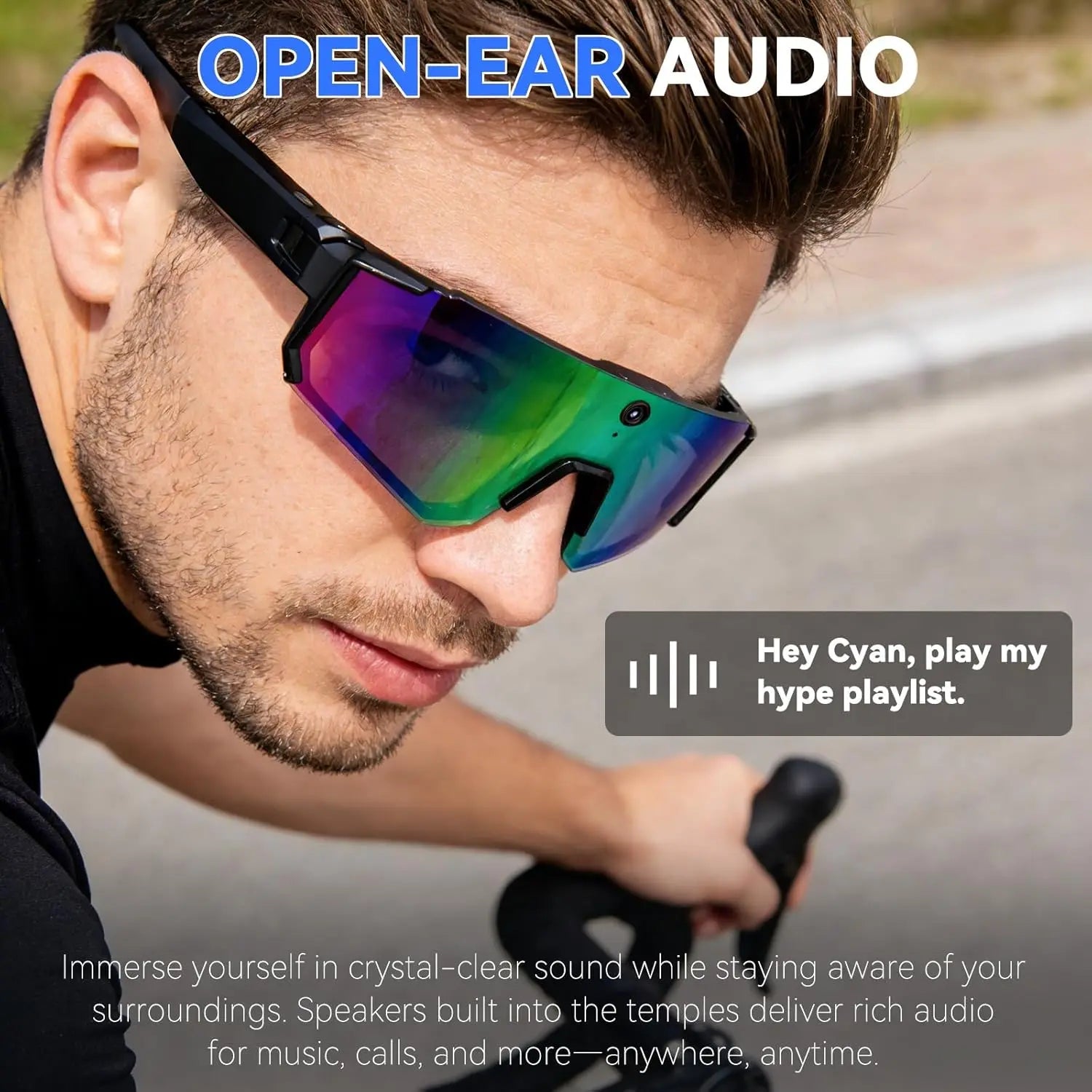 2026 New AI smart shooting&recording glasses with 800W camera, HD anti-shake bicycle riding shooting artifact, windproof goggles
