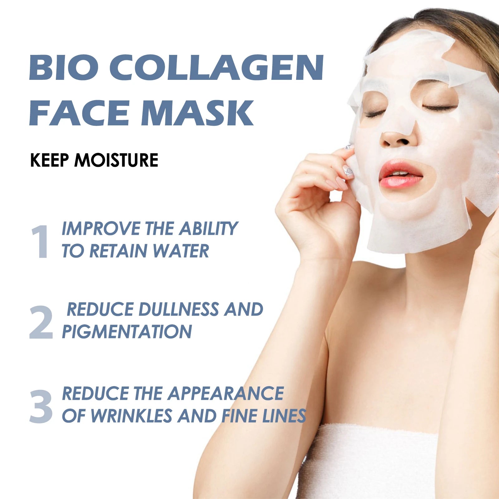 1/3/5/10Pcs Collagen Mask Korean Overnight Hydrating Face Mask Hyaluronic Acid  Shrink Pores Hydration Deep Elasticity Skin Care