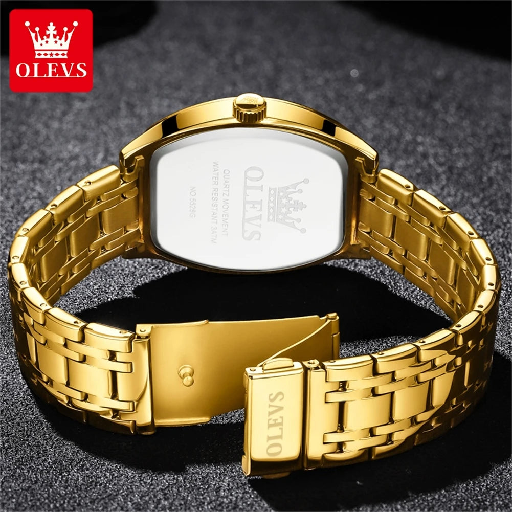 Luxury 🔥🔥 OLEVS 5528 Mens Watch Original Brand Business Quartz Watch Waterproof Luminous Watch For Man