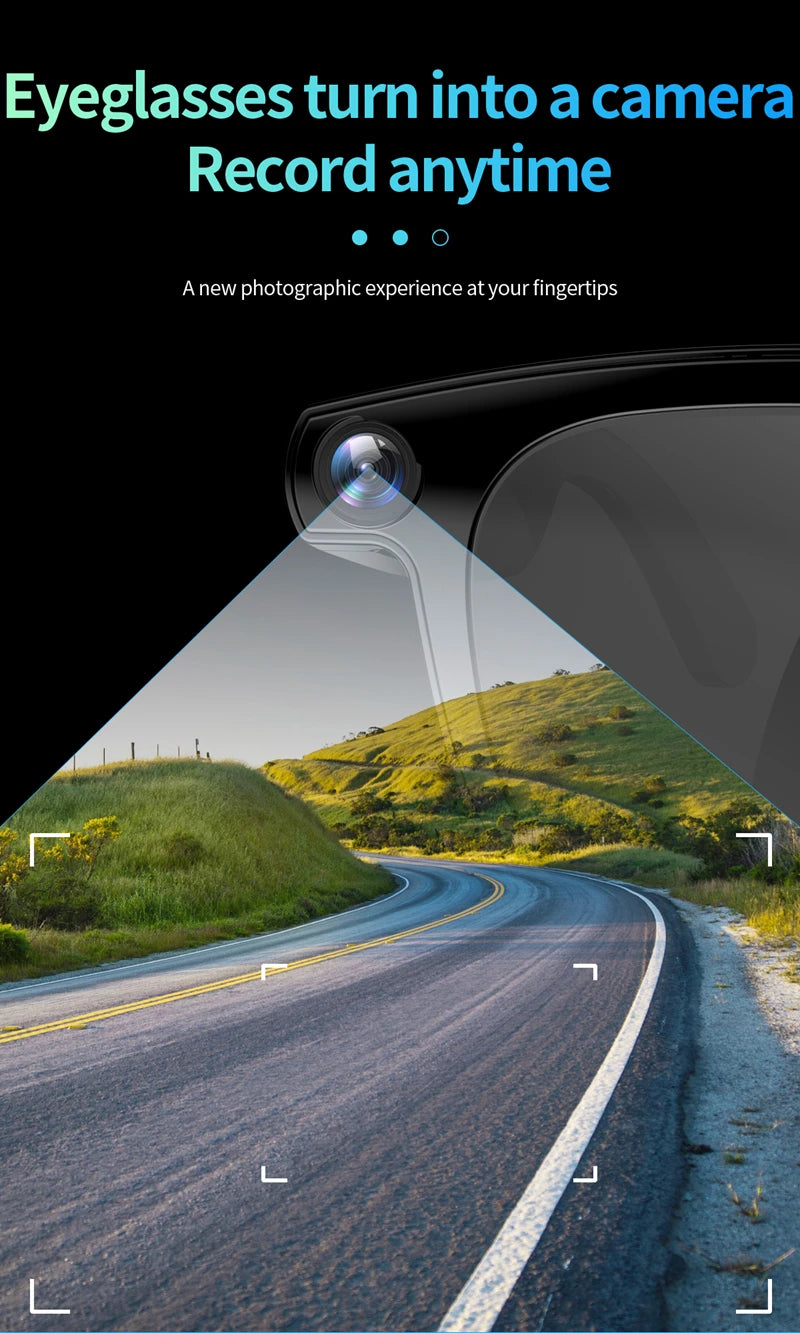 AI Smart Glasses 800W HD Camera Black Technology Image Translation Chat GPT Video Call Photo Waterproof For Men Women