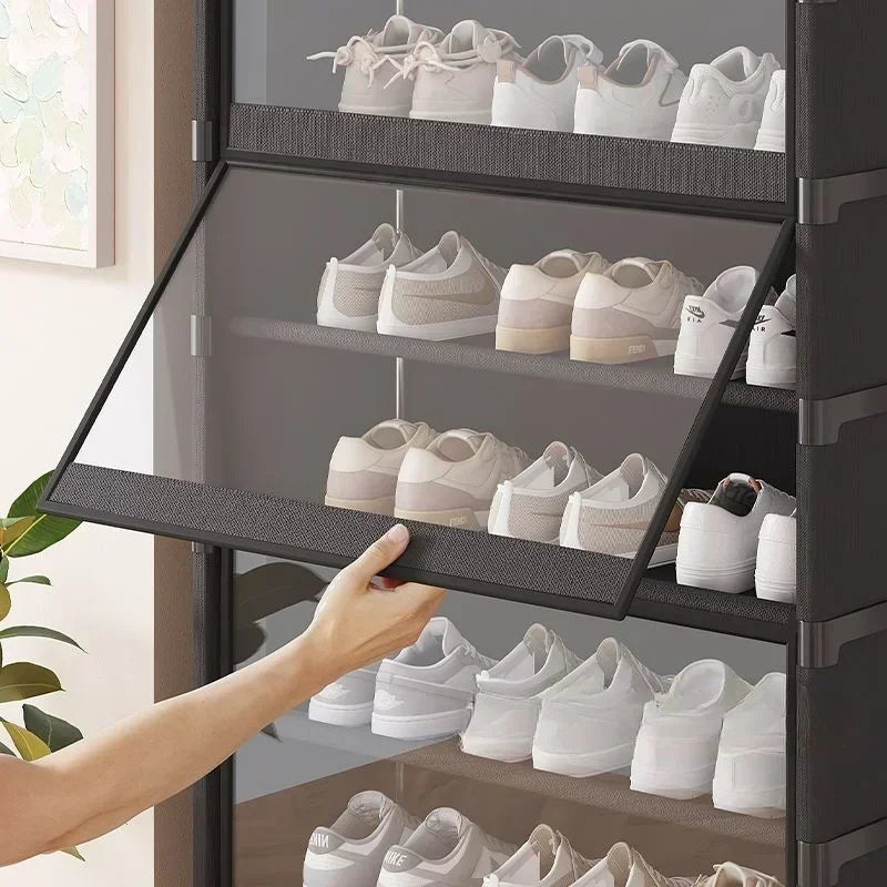 Transparent Multilayer Dustproof Shoe Cabinet Small Space Storage Rack Spacious Organizer Shelf Home Shoe Tidy Storage Solution