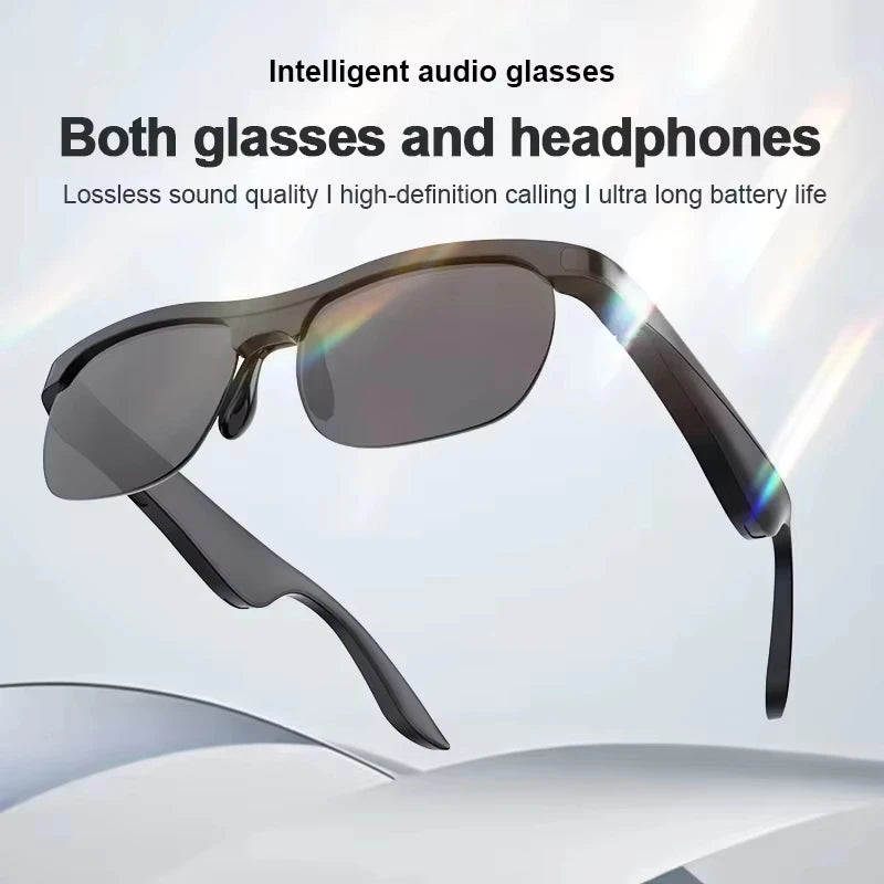 AI Smart Glasses Translation Hands-Free Calling AI Chat Logging Music Playback Men Bluetooth Sunglasses Touch Control Camera