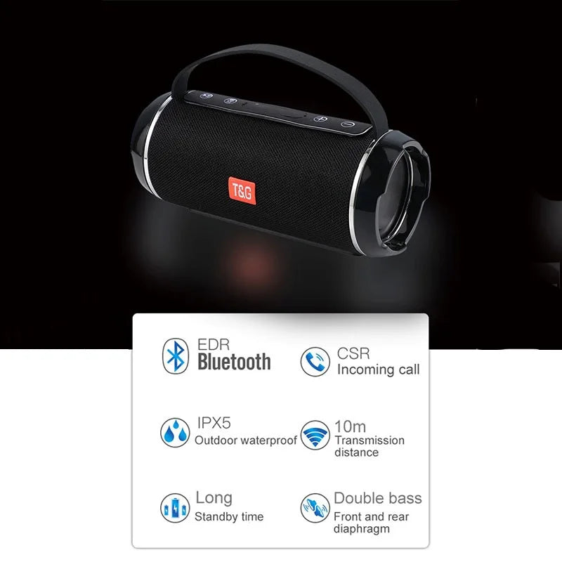 New Bluetooth Speaker TWS Wireless Powerful Box Portable Outdoor Speakers Waterproof Subwoofer 3D Stereo Sound HandsFree Call