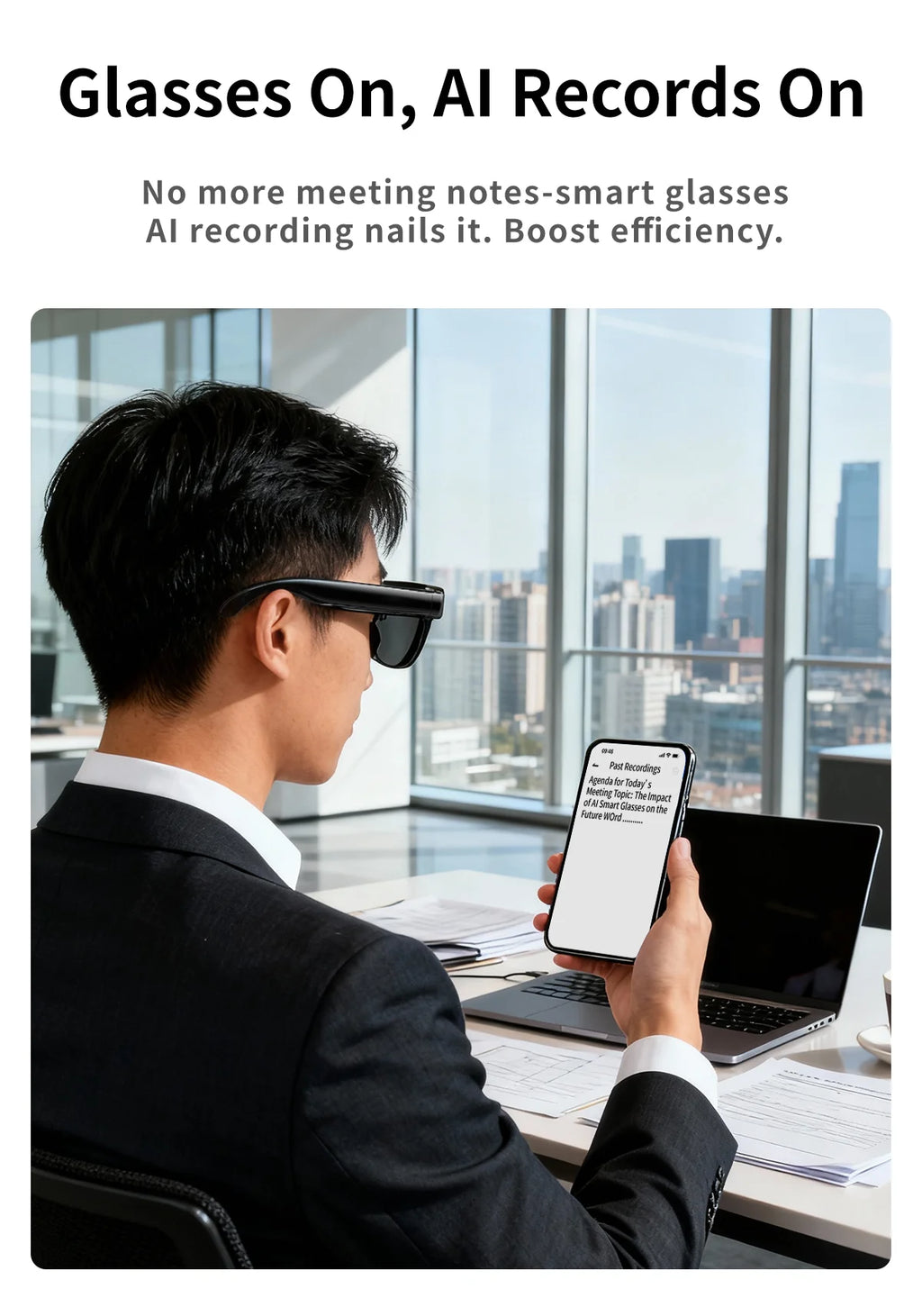 2026 New AI Smart Glasses with Video Camera Outdoor Sunglasses Wi-Fi Transfer BT Calling Audio Record Smart Wearable Headset