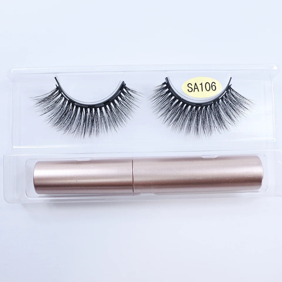REDSIREN Natural Magnetic Lashes Makeup 1/5Pairs Reusable Magnetic  Eyelashes and Eyeliner Kit