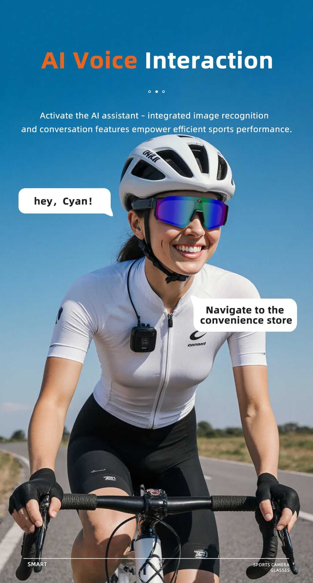 2026 New AI smart shooting&recording glasses with 800W camera, HD anti-shake bicycle riding shooting artifact, windproof goggles