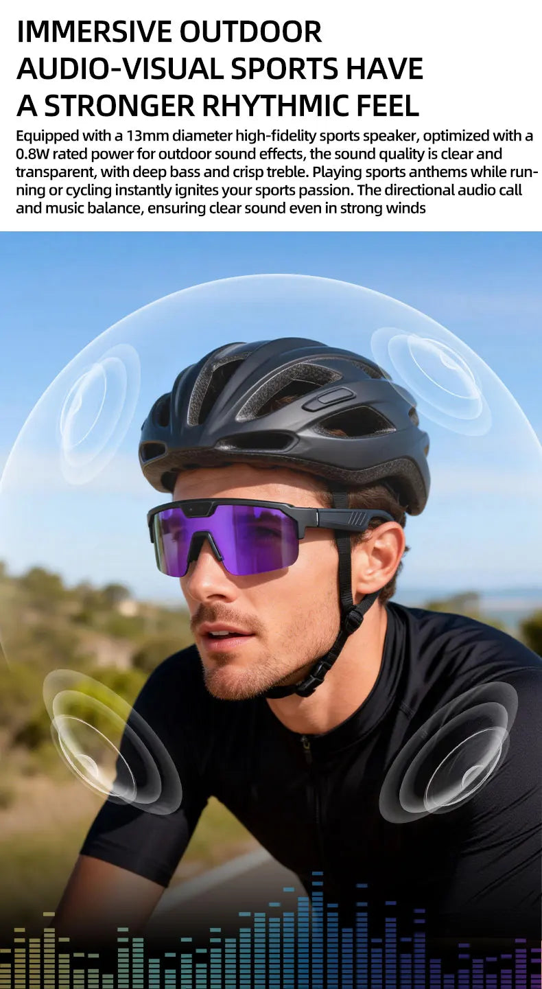 AI Smart Glasses With Camera 4K HD Video & Photo Capture, Real-Time Translation, 8MP Pixel Anti-shake Outdoor Sports Goggles Men