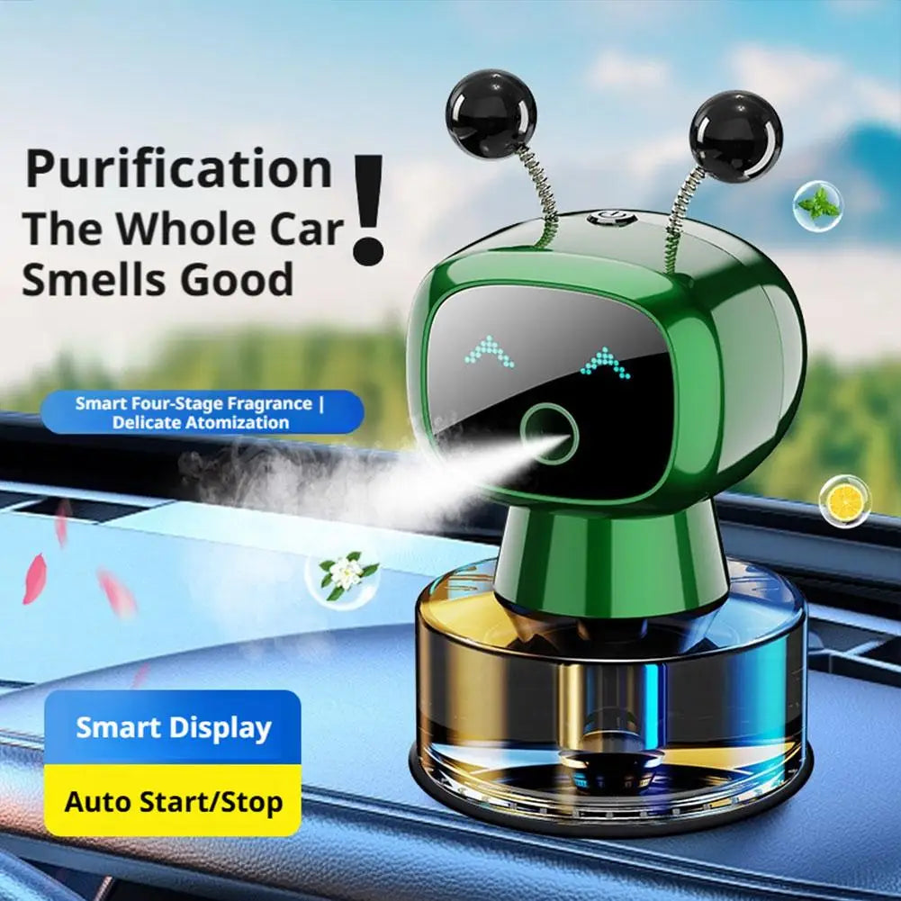 AI Smart Car Air Freshener Rechargeable Adjustable Cute Robot Smart Aromatherapy Diffuser Gift Car Accessories Interior
