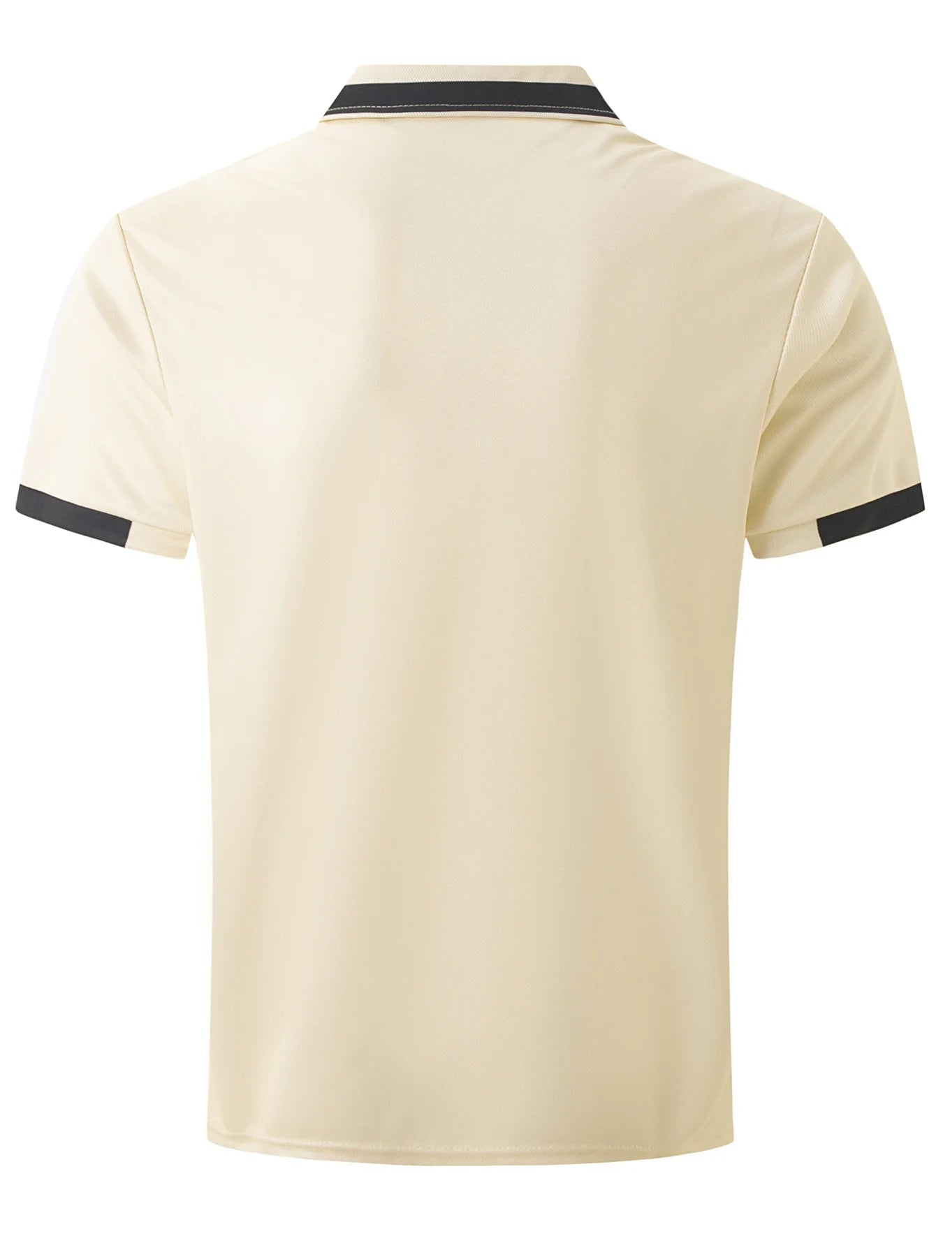 Men's fitness casual sports T-shirt, gym running sports elastic short-sleeved Polo shirt, lapel top, men's tight T-shirt