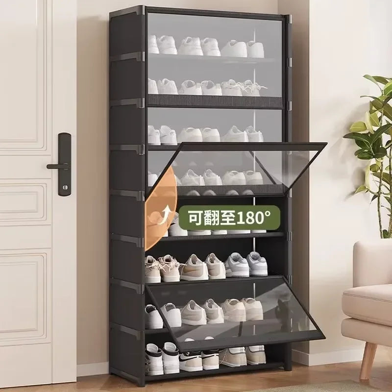 Transparent Multilayer Dustproof Shoe Cabinet Small Space Storage Rack Spacious Organizer Shelf Home Shoe Tidy Storage Solution