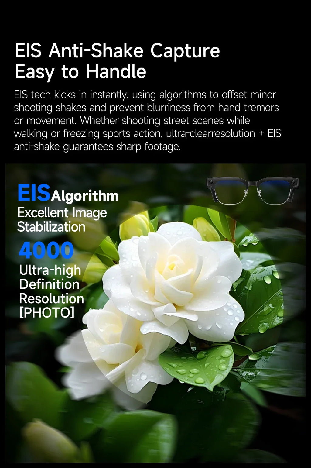 AI Smart Glasses with 800W Pixel Camera Photo Video Recording 120+Language Translation Sunglasses Men Women 2026 New Year's Gift