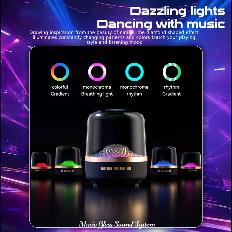 Wireless Bluetooth Speakers Outdoor Portable Loudspeaker Panoramic Surround Sound Effec Subwoofer Breathing Lamp for Android IOS