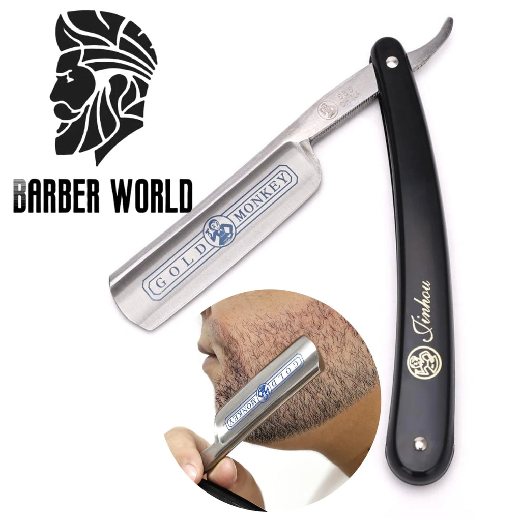 Men's Manual Folding Beard Knife Barber Stainless Steel Straight Shaver Classic Facial Epilator Professional Shaving Supplies
