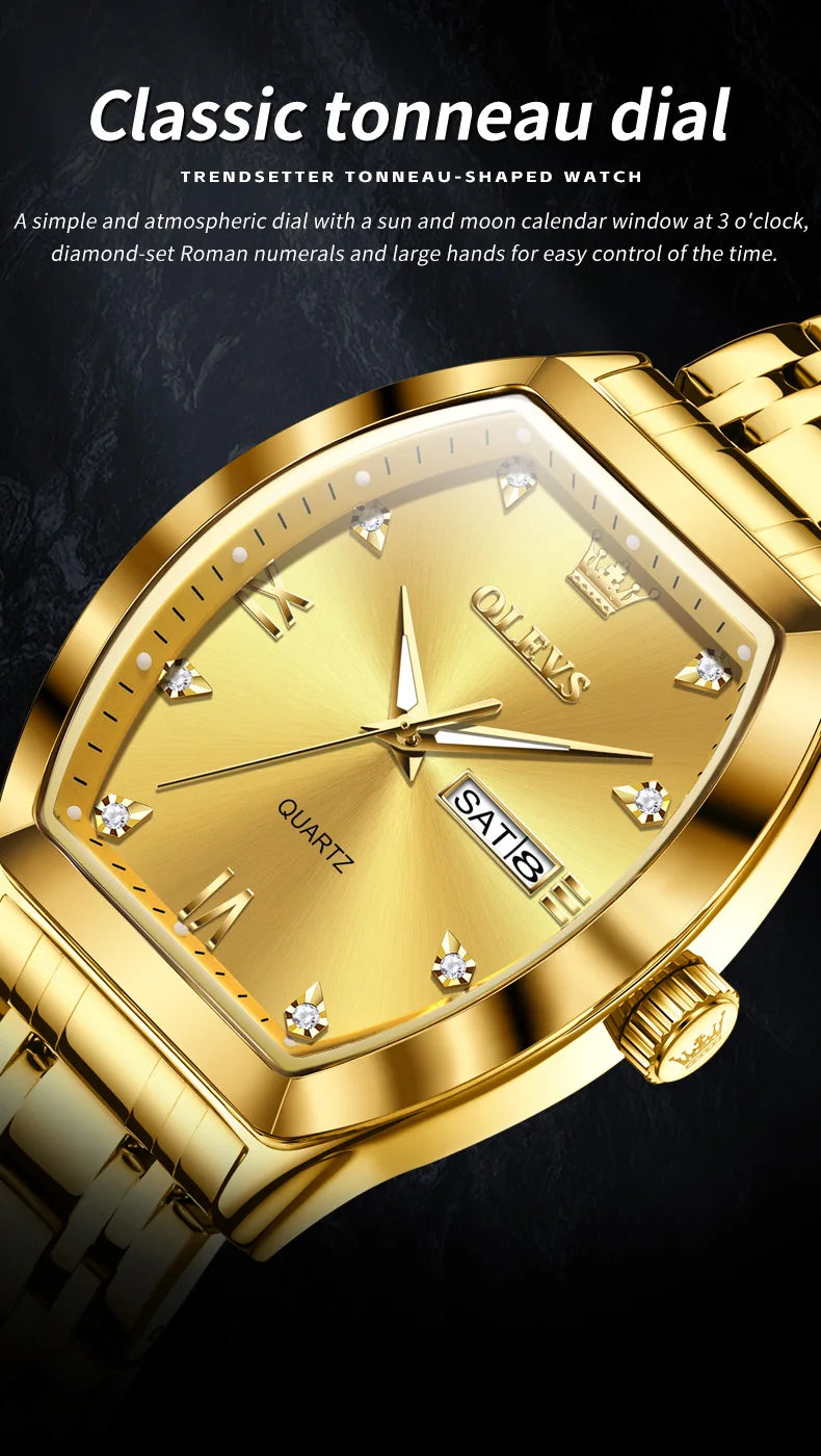 Luxury 🔥🔥 OLEVS 5528 Mens Watch Original Brand Business Quartz Watch Waterproof Luminous Watch For Man
