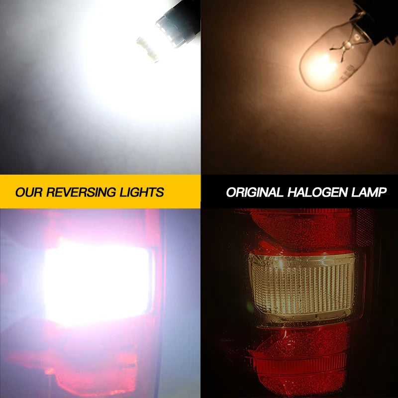 2pcs For JEEP Compass 2011 2012 2013 2014 2015 2016 2017-2019 LED Reverse Light Blub Backup Lamp W21W 7440 T20 Canbus No Error