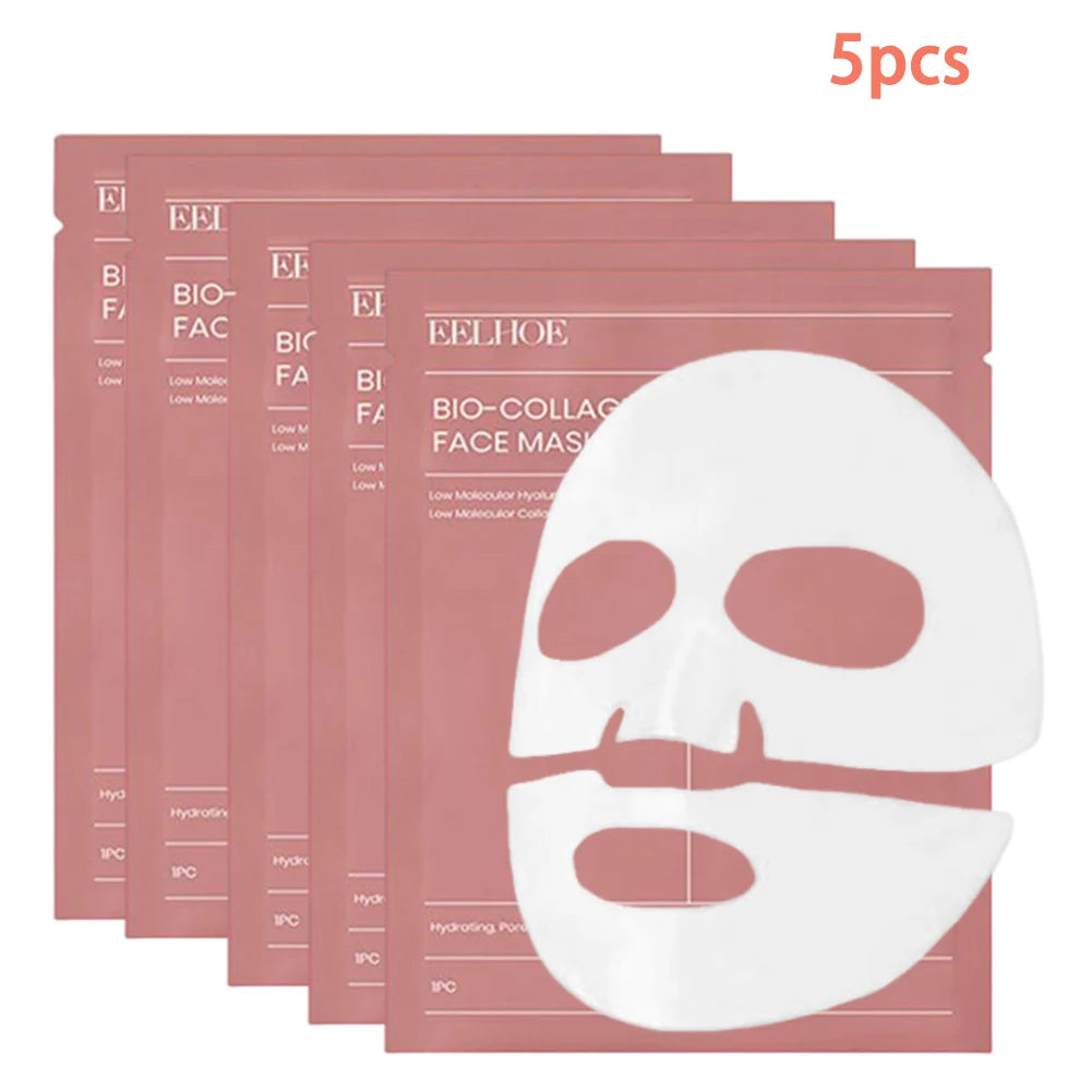 Bio-Collagen face Mask Hydrating Overnight Hydrogel Moisturizing Facial Mask VC Whitening Anti aging Skincare 1/2/5pcs