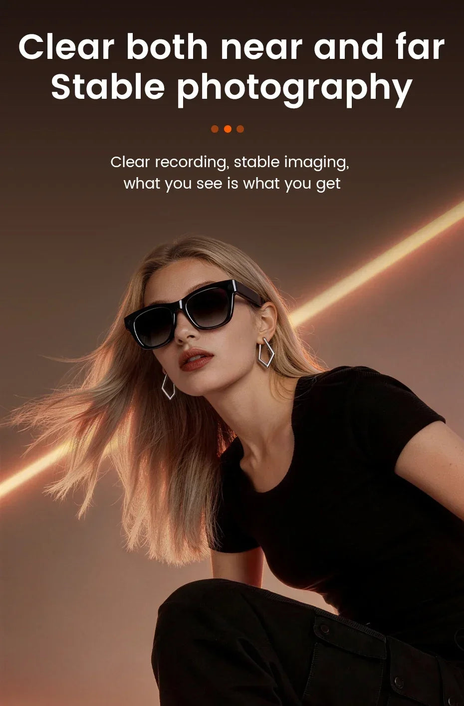 AI Smart Glasses 2026 New Model Built in 1300W HD Pixel Al Recognition AI Translation 320mAh Battery Wireless Calling Function
