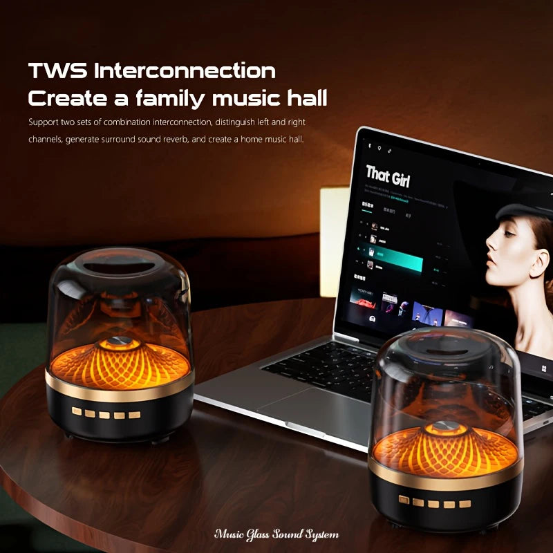 Wireless Bluetooth Speakers Outdoor Portable Loudspeaker Panoramic Surround Sound Effec Subwoofer Breathing Lamp for Android IOS