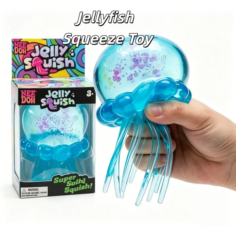 Jellyfish Squish Toy, Soft and Squishy Sensory Toy for Stress Relief, Popular Gift for All Ages