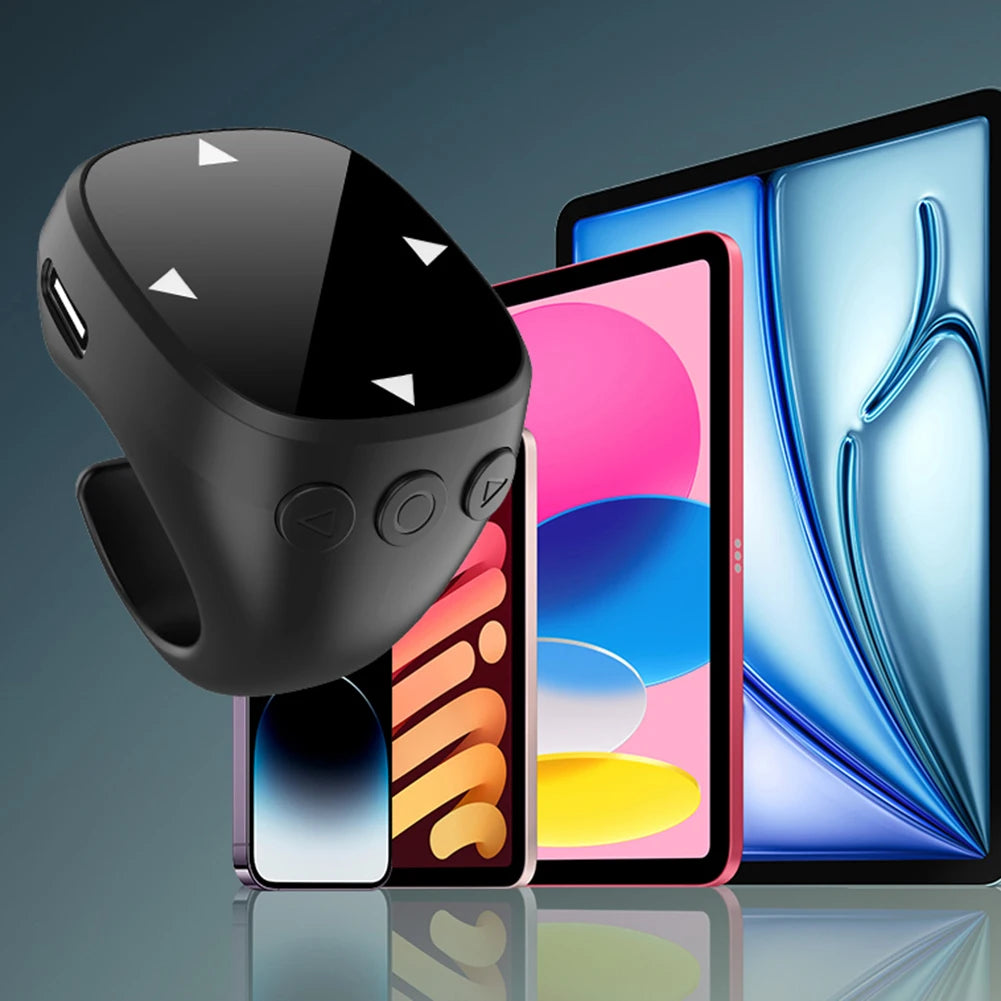Fingertip Wireless Remote Control for TikTok,Touch Screen Page Turner Video Scrolling Selfie Mice Video for iPad Phone Accessory