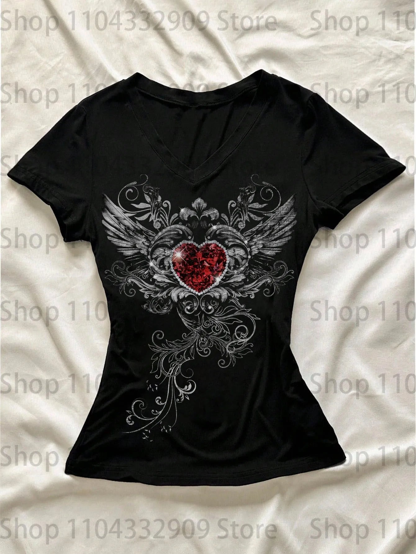 Kpop Goth Women's Cropped Gothic Star Y2k Tops