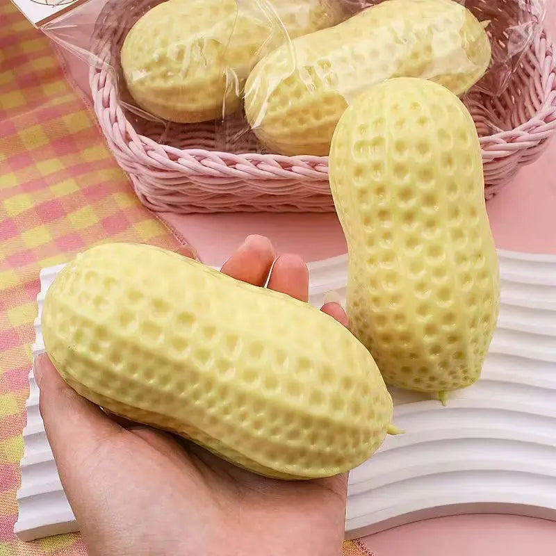 Peanut Squishy Toy Super Soft Squeeze Stress Relief Fidget Toy Slow Rebound Sensory Anti-Anxiety Squishies for Kids Adults Gifts