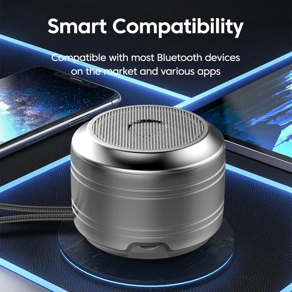 Portable wireless Bluetooth5.0 speaker - compact music audio system suitable for indoor and outdoor use