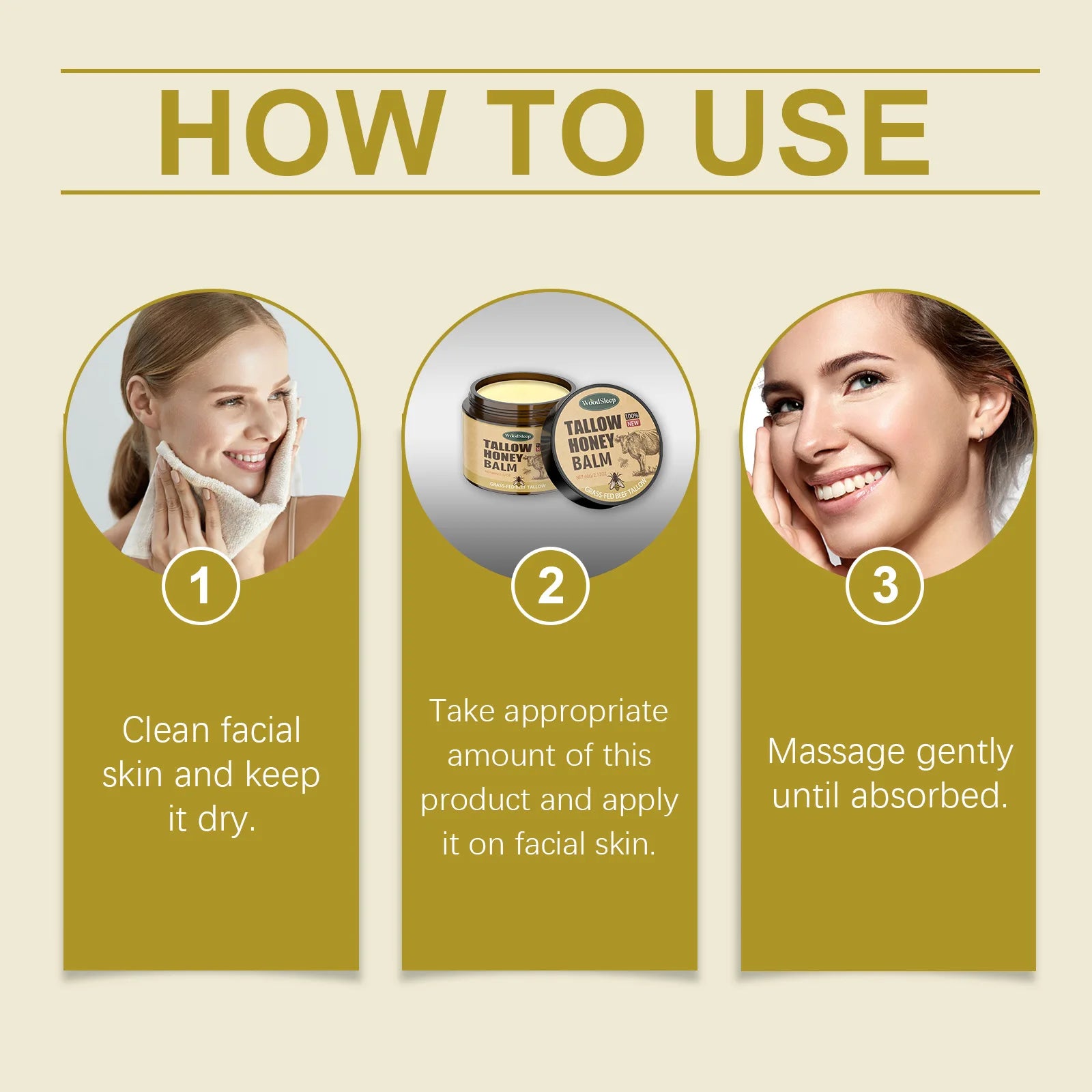 Beef Tallow Honey Moisturizer Cream Nourish Hydrating Brighten Face Body Lotion Gentle Skin Rejuvenation Balm Korean Cosmetics