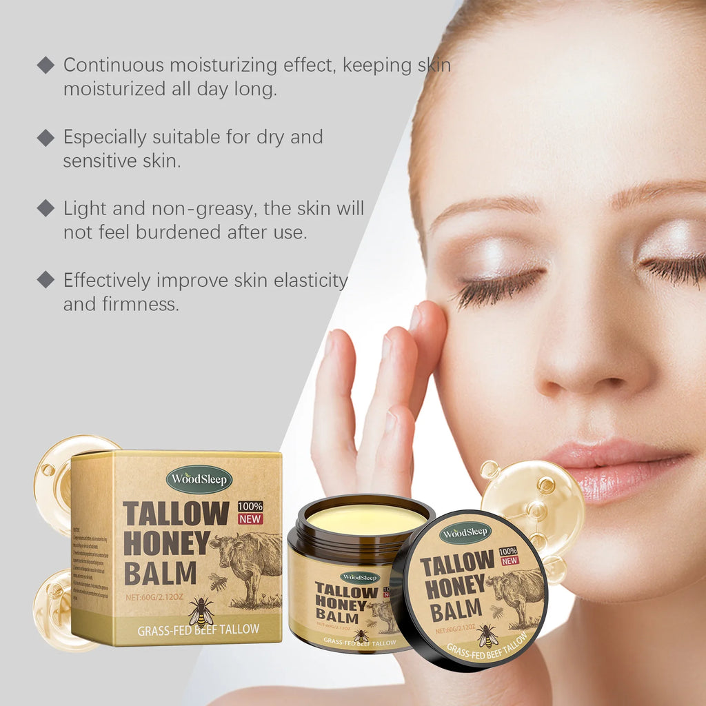 Beef Tallow Honey Moisturizer Cream Nourish Hydrating Brighten Face Body Lotion Gentle Skin Rejuvenation Balm Korean Cosmetics