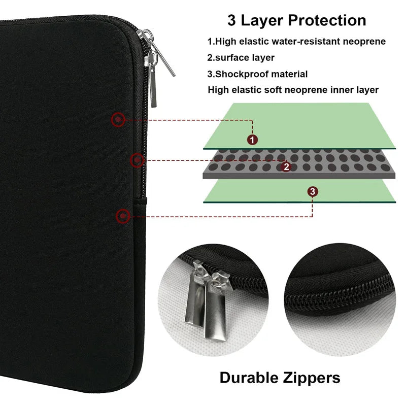 11-15.6Inch Portable Laptop Bag Soft Bag Office Travel Business Computer Bag For Xiaomi Lenovo Hp Dell Computer Case Macbook Air