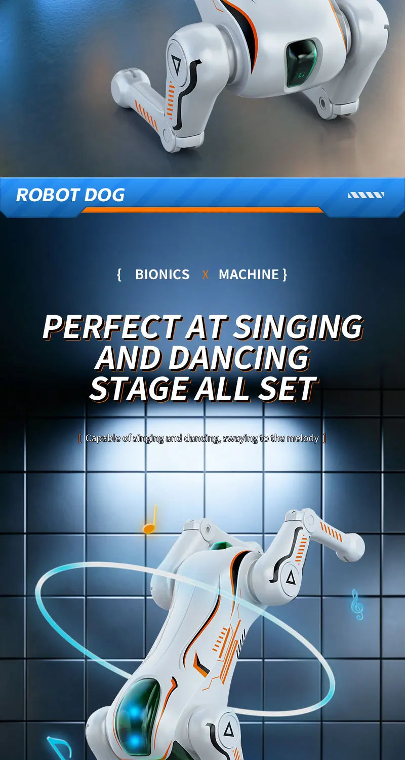 Intelligent AI machine dog dialogue programming remote control bionic dog cool special effects remote control robot toy gift
