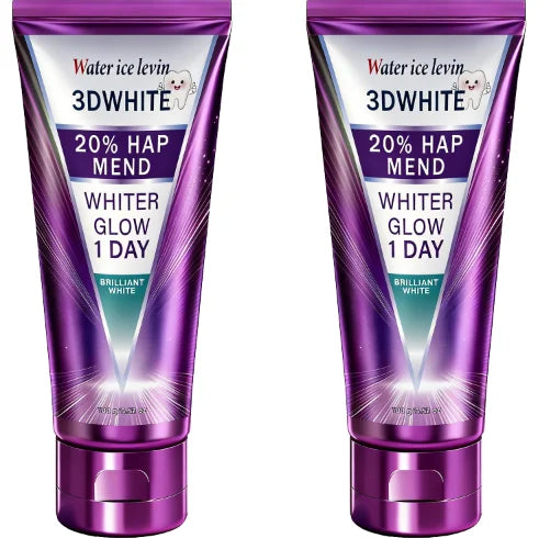 3D White Toothpaste - 1 Day Whiter Teeth, Deep Stain Remover, Cool Menthol for Fresh Breath & Strong Enamel