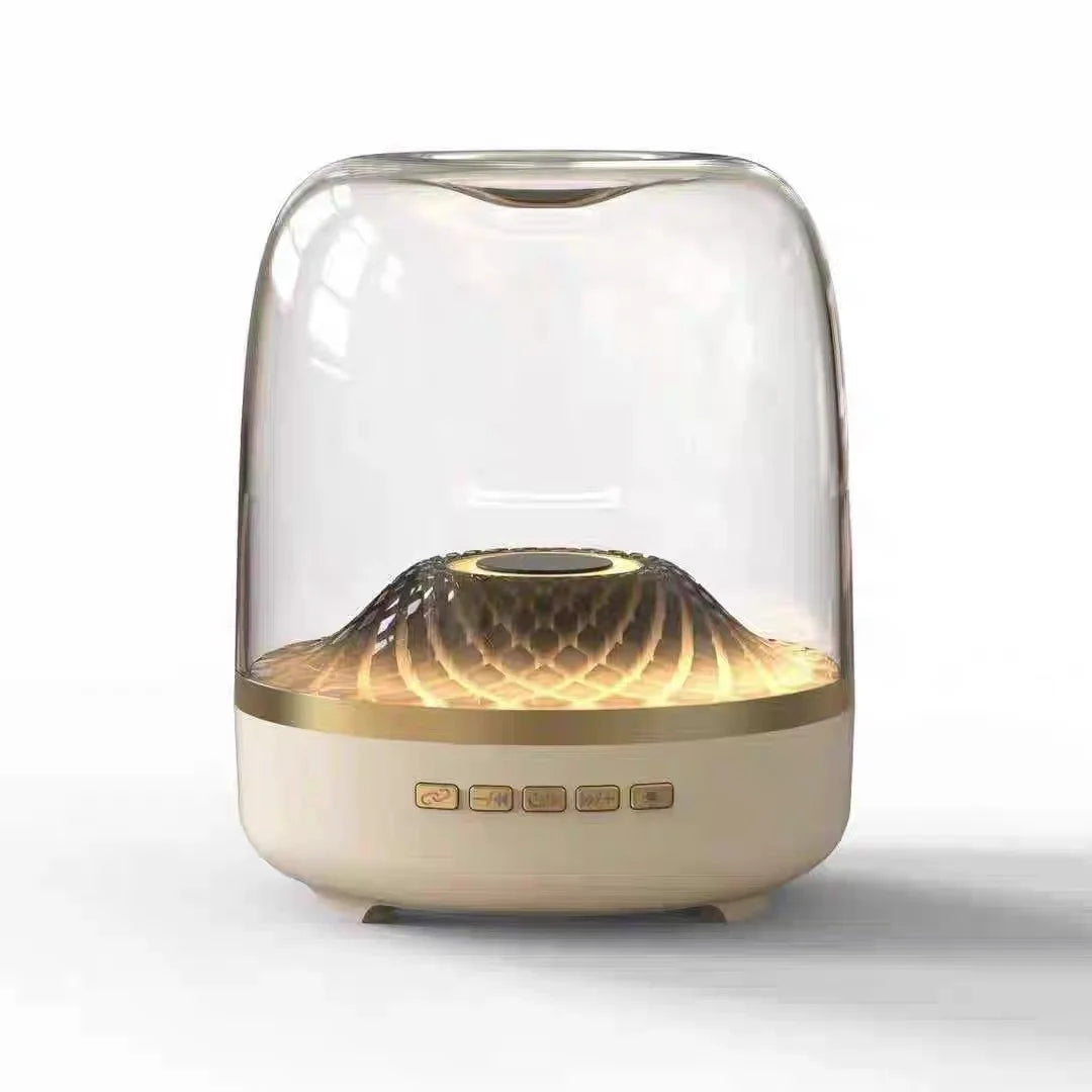 Wireless Bluetooth speaker, household desktop audio, voice control, glass-like smart subwoofer
