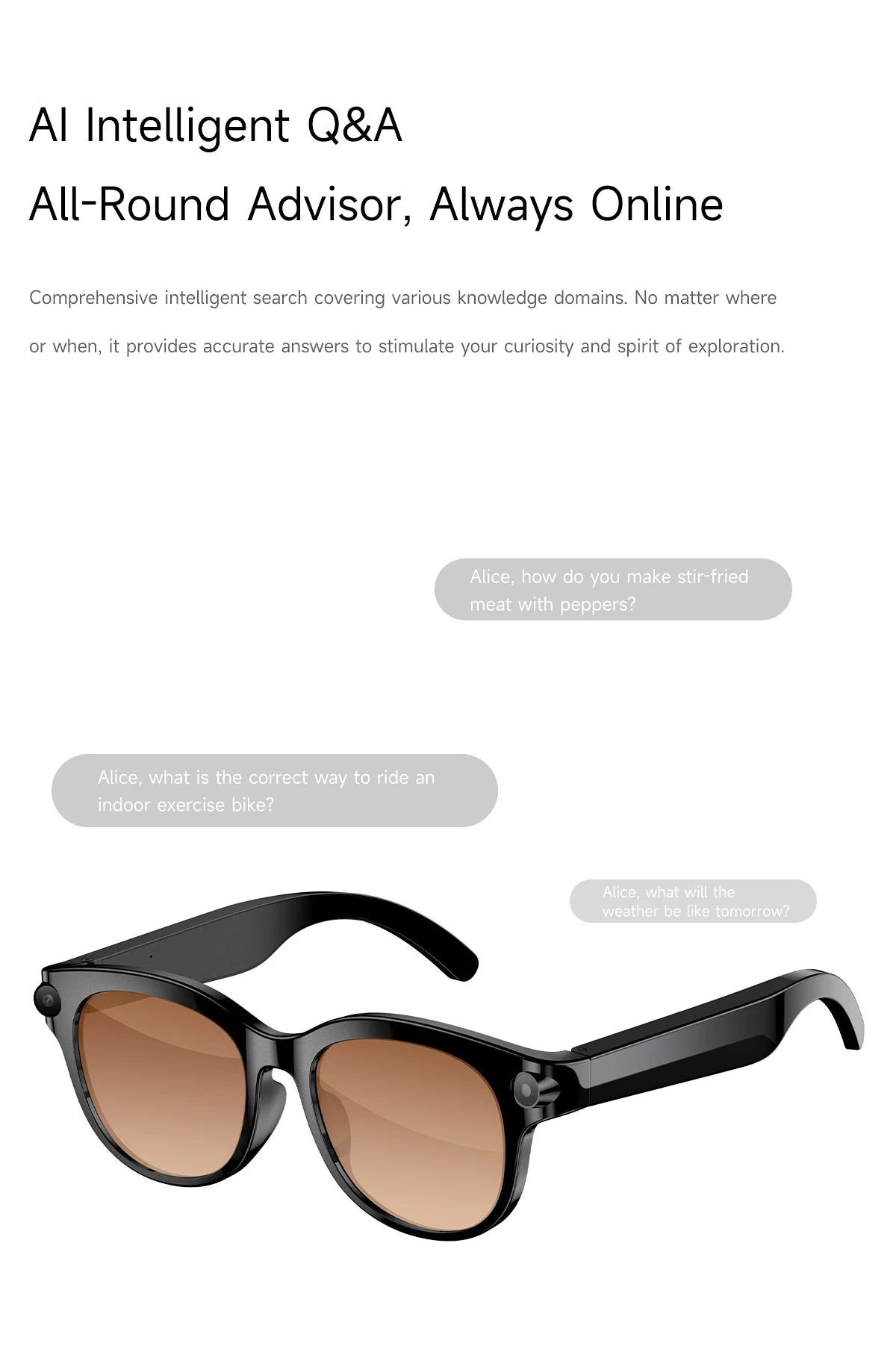 2026 AI Smart Glasses AI Translation Sunglasses Bluetooth Calling Music Player Camera Control Vedio Recording Glasses Men Women
