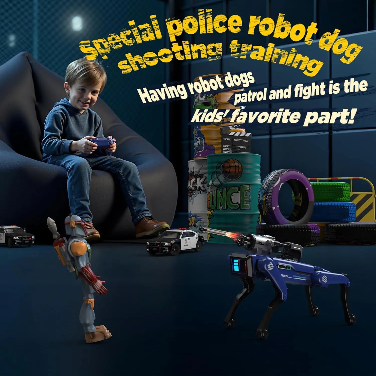 AI Simulation Robot Dog Intelligent Machine Dog Voice Command APP Control Programming Interactive Performs Acrobatics Robot Dog
